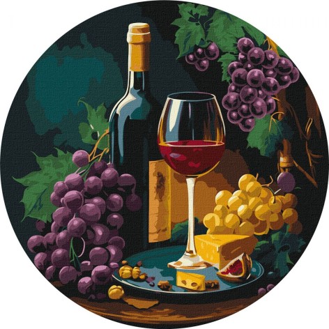 Набор для росписи по номерам "Изысканная дегустация" d39см