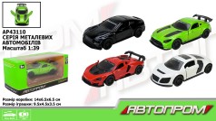 Машина мет. 1:39,відкр.двері, 4мікс у кор. 14*6,5*6,5см 