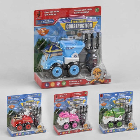 Машина-конструктор 4 вида, в коробке 