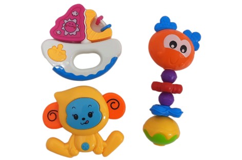 Набір брязкалець, в кульку 3шт, 26*19см 