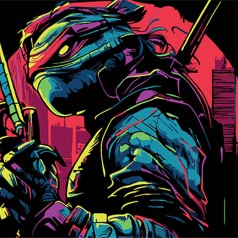 Картина по номерам Strateg ПРЕМИУМ Секреты ниндзя на черном фоне размером 30х30 см