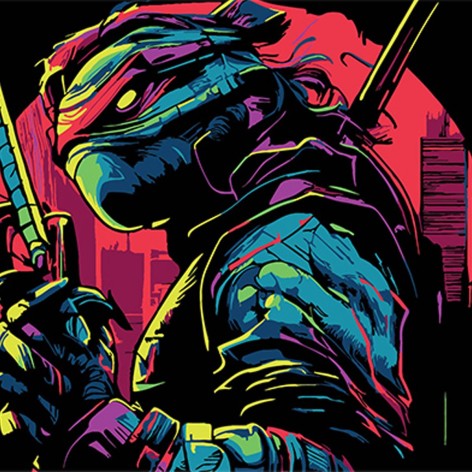 Картина по номерам Strateg ПРЕМИУМ Секреты ниндзя на черном фоне размером 30х30 см