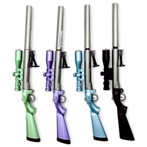 Ручка гелевая "Снайперская винтовка" с фонариком, 0,38 мм, синяя (37515)