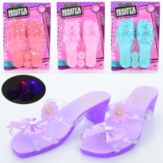 Набор аксессуаров туфли, 18см, светло, на бат-ке (табл), 4 цвета, на листе, 18,5-27-3,25см 