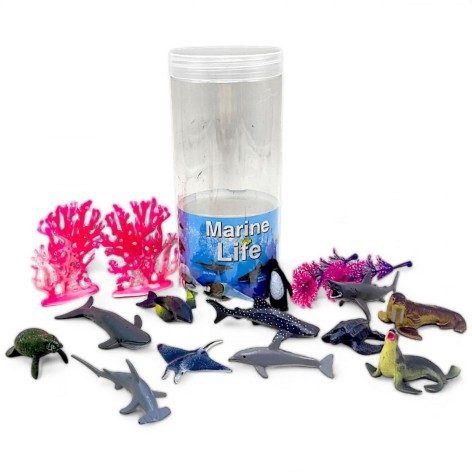 Набор фигурок животных "Ocean life" в тубусе.