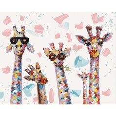 Картина по номерам Тварини "Веселі жирафи" 40*50см