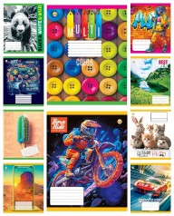 Зошит 24 арк.лінія Тверда 52302 Мікс3, 20/320, 10к. ціна за 20 шт.