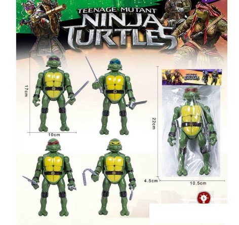 Фігурка супергероя Черепашки Ніндзя 4 вида мікс рухливі кінцівки та голова аксесуари зброя (330-2)