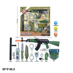 Військовий набір зброї JS066 з маскою батар.муз.світ.кор.50*5*49,5 