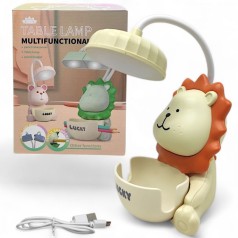 Настільна лампа-тримач для телефону з точилкою для олівців (максимальна висота - 26 см) молочна