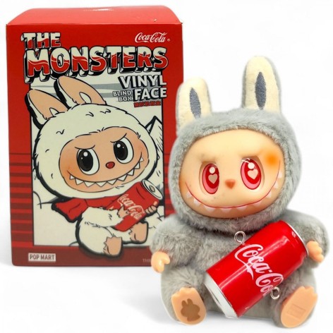 М'яка іграшка "Лабубу-2. Labubu Coca Cola 15 см",  в пакеті і подарунковій коробці