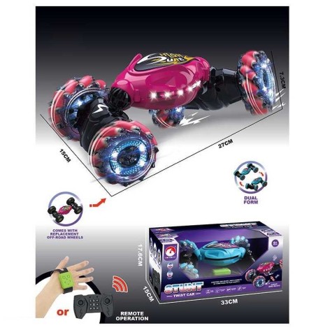 Радіокерована машина 2 кольори, акум. 3,7 V, пульт, браслет, підсвічування, музика, в кор. 