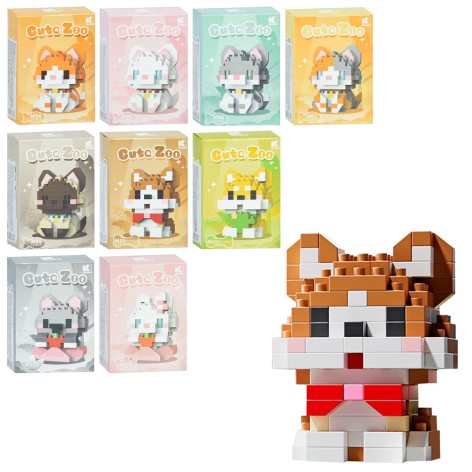Конструктор тварина, від 113дет, 9 видів, в кор-ці, 8-11-4см 