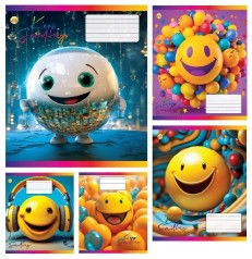 Тетрадь 18 арк.лінія Тверда ТЕ42210 Смайлі, 20 шт. в уп. /400/, 5к.