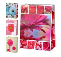 Пакет подарунковий паперовий S "Flowers" 18*23*8см 452-S (600шт) 6 шт. в уп. //