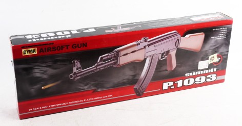 УЦЕНКА 20% Автомат CYMA P.1093 с пульками,очками,металл+пластик кор.88*4*27 /8/