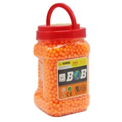 Кульки для дитячої зброї 6мм у банку 5000 шт A005 оранжеві