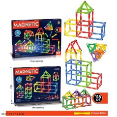Конструктор магнітний MAGNETIC AQ-2288 118дет.кор.30*4*22 