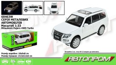 Машина мет. АВТОПРОМ 1:33 "Mitsubishi Pajero 4WD Turbo", батар, світ., звук, відкр.двері, кор.18*9*8см 