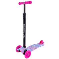 Самокат детский 4-х колесный MAXI, колеса PU светятся (РОЗОВЫЙ)