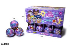 LL кукла B938 DOLL BEAUTIFUL LOVER SWEETS Слой 7см /4/96/24шт в кор.