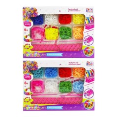 Набор для плетения резиночками 4FUN Game Club, 8 цветов резинок, станок, крючок