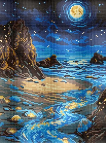 Алмазная мозаика - "Сияющий берег" ©art_selena_ua, 30х40см