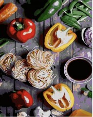 Набір для розпису по номерах Асорті з перців Strateg розміром 40х50 см (GS1394)