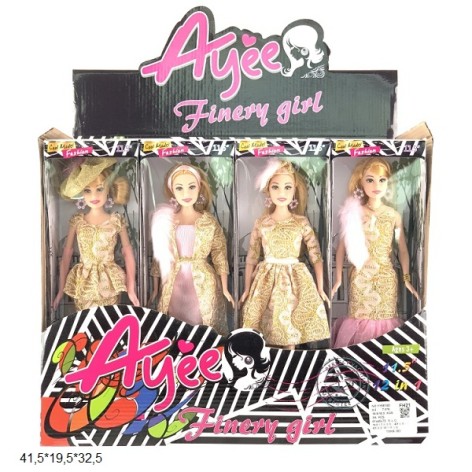 Кукла 32см YY8814D 4в. /6/72/12шт.в кор.41,5*19,5*32,5см