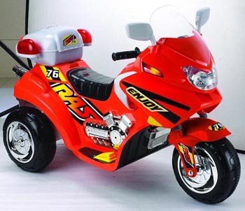 Электромобиль детский Мотоцикл 03010312 КР аккумулятор 6Volt, 20В, 3,5км/ч, до 20 кг, в коробке 113*50*72 см