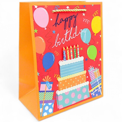 Пакет подарочный (18х10х23 см.), оранжевый.