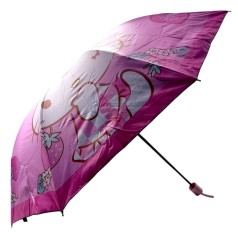 Парасолька "Sanrio" HELLO KITTY / Хелоу Кітті d = 95 см, довжина 26 см, 8 спиць, чохол, в пакеті (МАЛИНОВА)