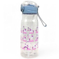 Пляшка для води "Єдиноріг" (0,78 л), блакитний