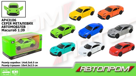 Машина мет. 1:39,откр.двери, 8 микс в кор. 14*6,5*6,5см 