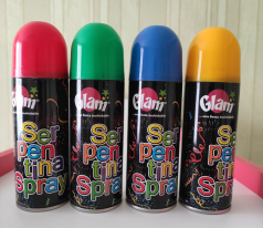 Набір кольорового серпантину в балончиках, 4 кольори в комплекті
