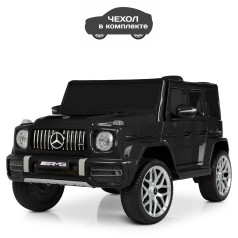 Джип M 4214EBLR-2 (1шт) 2,4G, 2 мотори 30W, 1 акум. 12V7AH, MP3, колеса EVA, шкір.сид. , муз., світло, чорний.