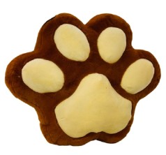 М'яка іграшка Подушка лапка мала коричнево-бежева, 35*40 см