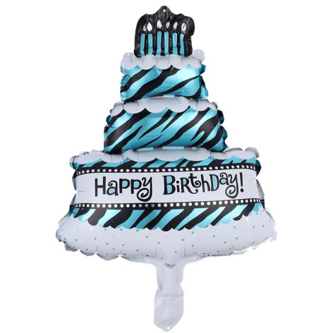 Большие гелиевые шары «Праздничный торт», надувные фольгированные воздушные фигуры для праздника 39*28 см //