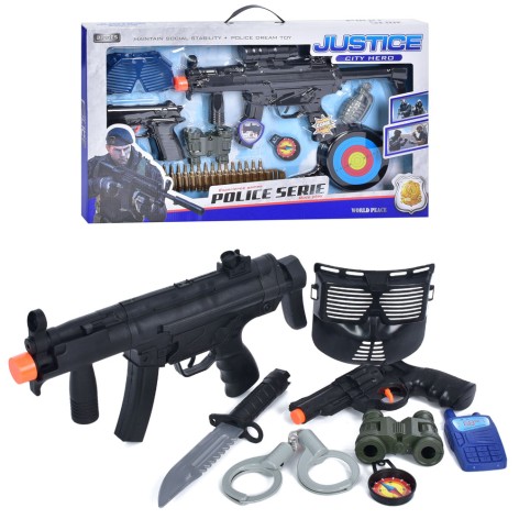 Набір амуніції поліція, 2 види, 8 предметів, в кор-ці, 63,5-37,5-4,5см /24/