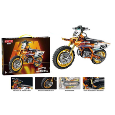 Конструктор “Мотоцикл”, 475 деталей, резиновые шины, движущиеся элементы, в кор. 