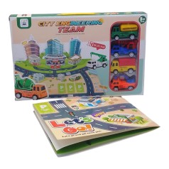 Набір машинок (ігрове поле, 5 машинок, інерція) вид 2