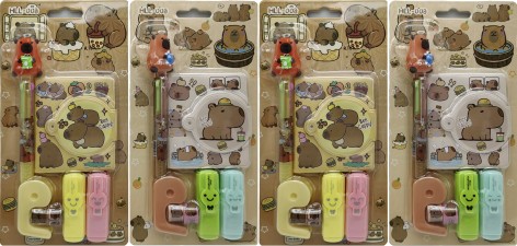 Н-р_блокнот 64арк.,ручка,маркер 2шт.,скотч 2шт,диспенсер 