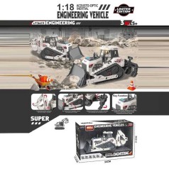 Іграшковий трактор бульдозер на гусеницях з лопатою