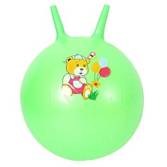 Мяч для фитнеса диаметр 35 см, высота с ушками 40 см, в пакете (ЗЕЛЕНЫЙ)