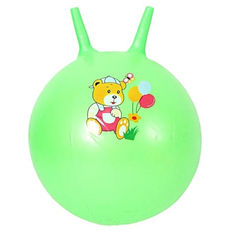 Мяч для фитнеса диаметр 35 см, высота с ушками 40 см, в пакете (ЗЕЛЕНЫЙ)