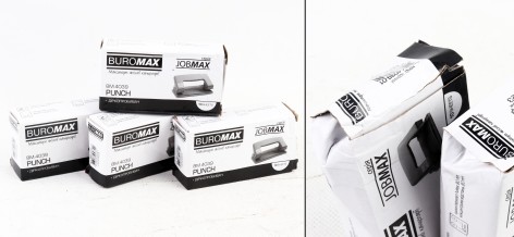 УЦЕНКА 30% Дырокол металлический JOBMAX (до 10л.), черный 