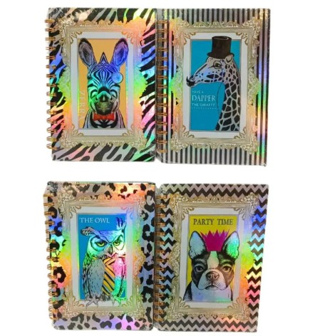 Зошит А5 на спіралі, обкладинка лазерна 80арк. 80гр. Тварини