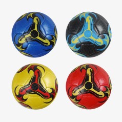 М`яч футбольний 4 види, матеріал м'який PVC, вага 330-350 грамів, гумовий балон, розмір №5,  МІКС ВИДІВ /80/