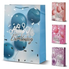 Пакет подарунковий паперовий S "Happy birthday" 18*23*10см R96989-S (480шт) 6 шт. в уп. //