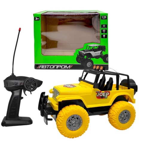 Машина на радіокеруванні "АВТОПРОМ. ДЖИП" (ЖОВТИЙ)